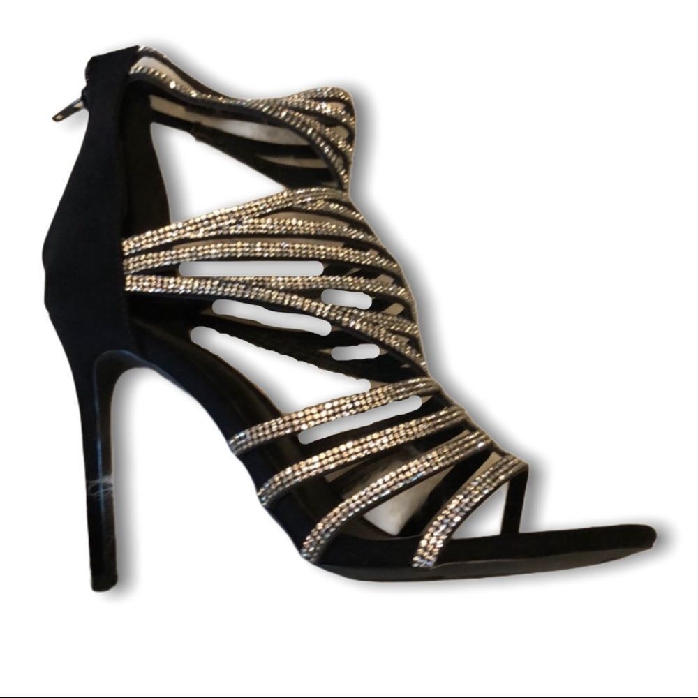 Olivia Ferguson Spike Heels Rhinestone Straps 10